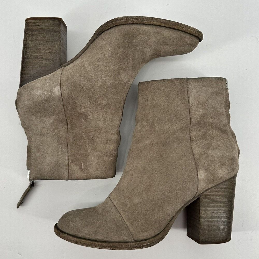 Rag & Bone Ashby Suede Ankle Boots Booties Stone Gray Size 39.5 US 9.5‎ - Picture 6 of 10